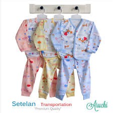 Aruchi piyama stelan panjang kancing tengah sml