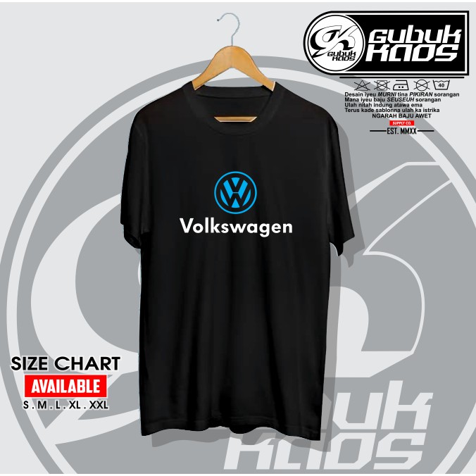 BAJU KAOS LOGO MERK VOLKSWAGEN LOGO MERK TERKENAL - GUBUK.KAOS