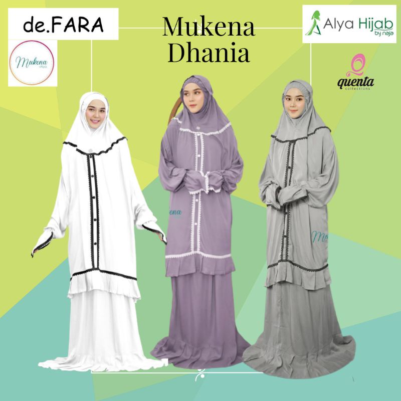 Mukena Alya Dania ORI by Alyahijab cantik adem katun rayon terlaris