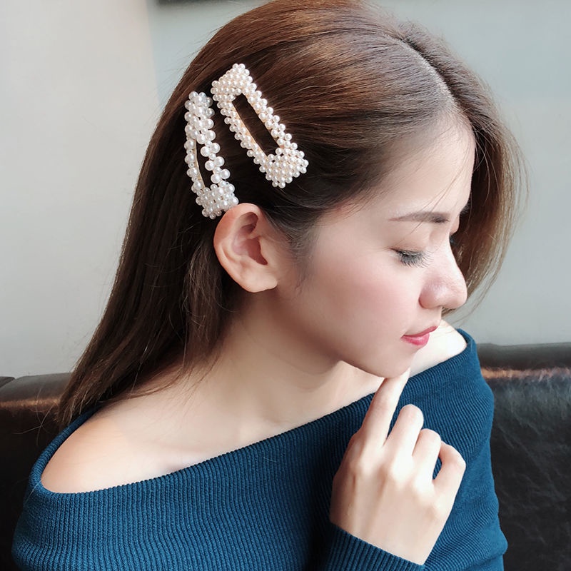 1 Pc Jepit Rambut Bentuk Hati Dan Kelinci Bahan Resin Aksen Mutiara Buatan Untuk Wanita