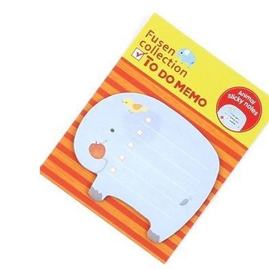 COD - S636 Tempelan Kertas Catatan Memo Note Karakter Animal Lucu Unik / Sticky Notes Karakter Animal-Gajah