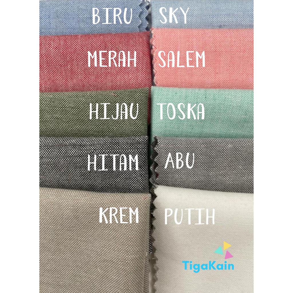 0.5 Meter Kain Katun Oxford Bahan Cotton Oxford