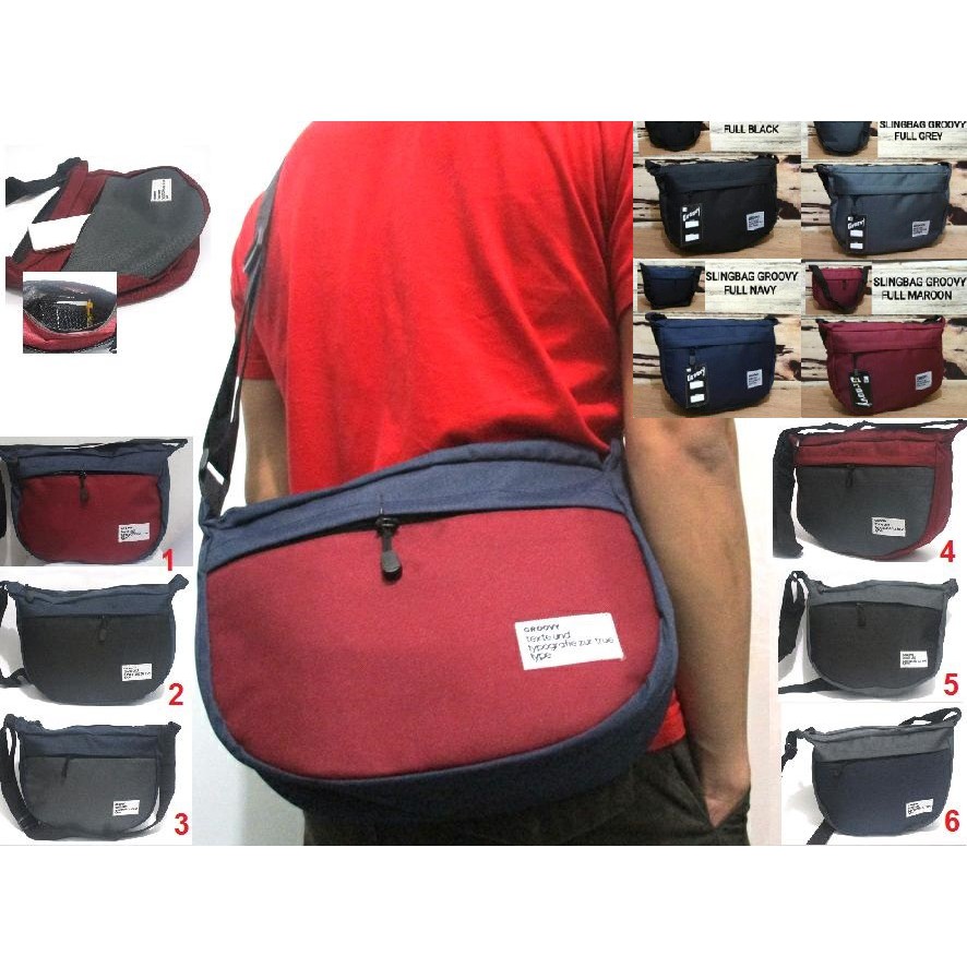 Tas Selempang Distro Groovy Hip Bag PUSHOP AUTHENTIC