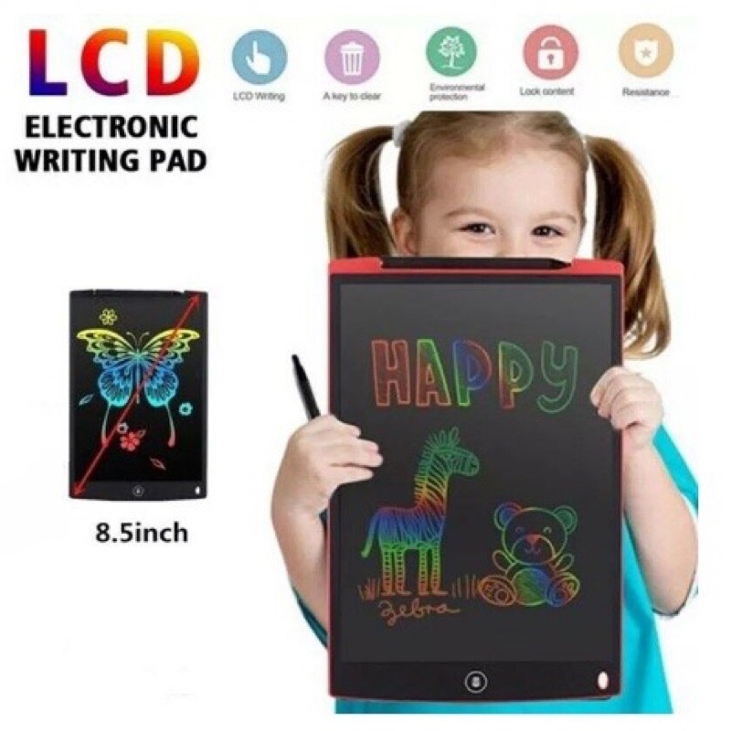 LCD Drawing Writing Tablet 8.5inch Mainan Papan Tulis Digital - Pad edukasi pen gambar