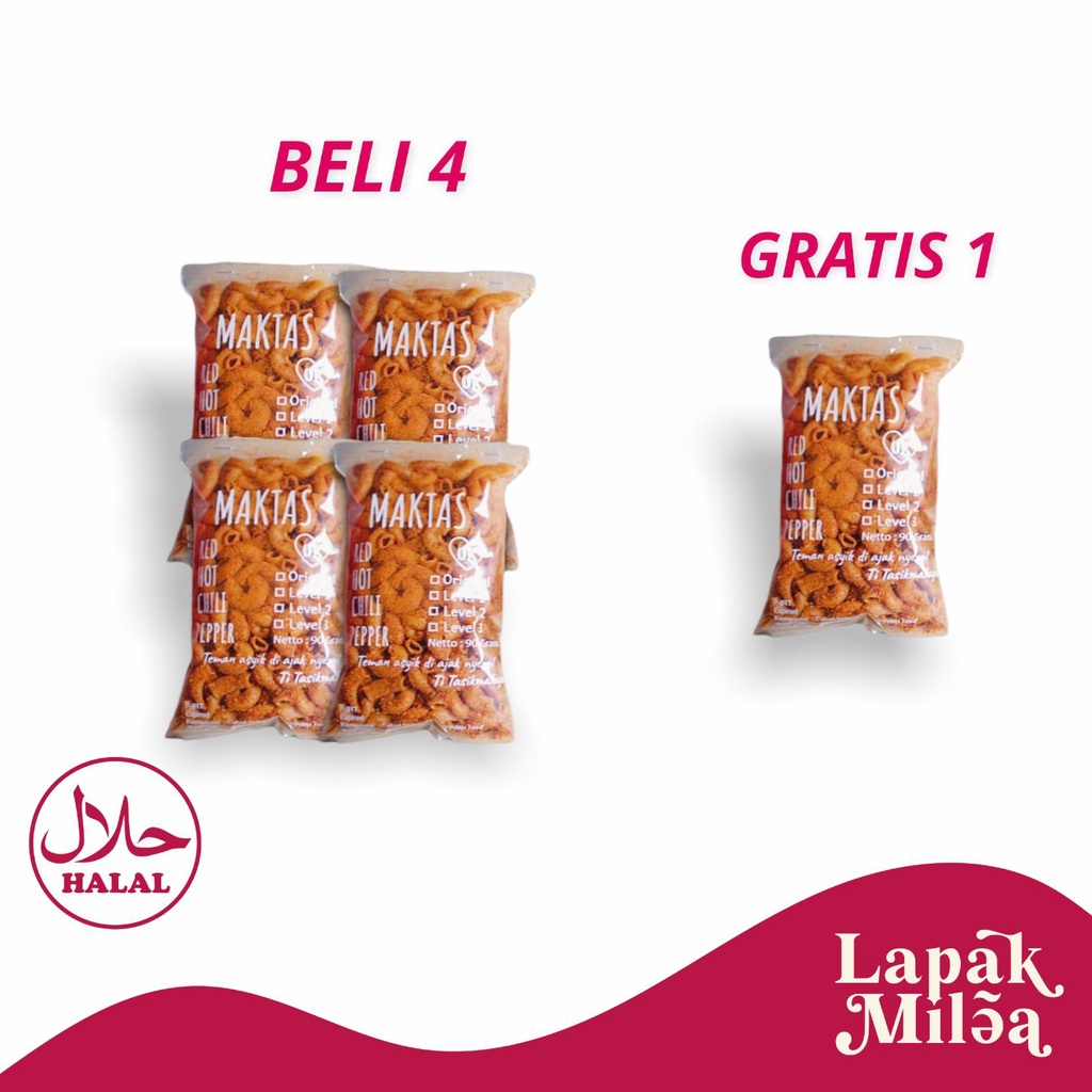 

[CEK HARGA GROSIR] Maktas Makaroni Tasikmalaya Level Original Pedas Kriuk Camilan Renyah 90gr