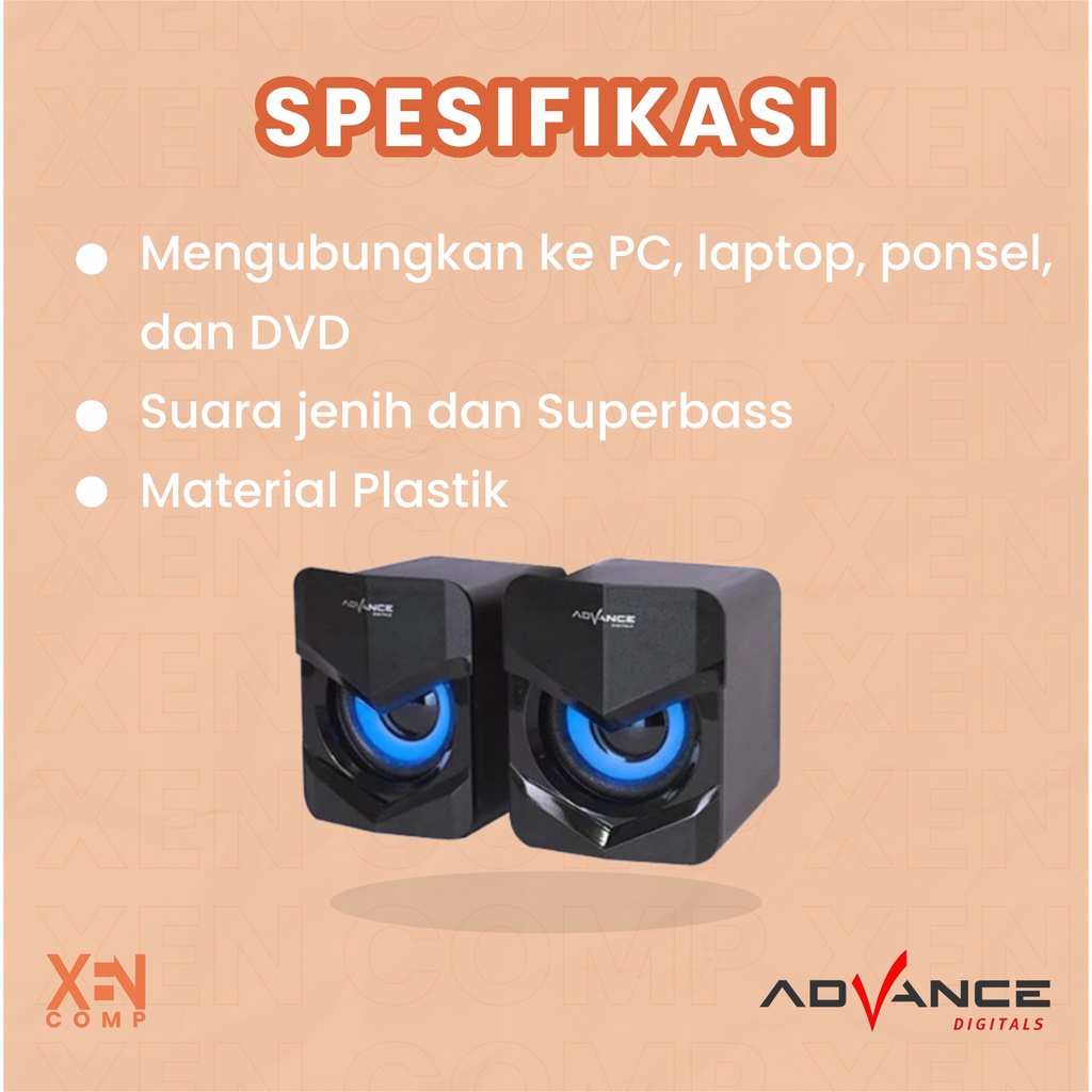 Speaker Laptop Komputer Universal Super Bass Advance Multimedia CLS-101 2.0