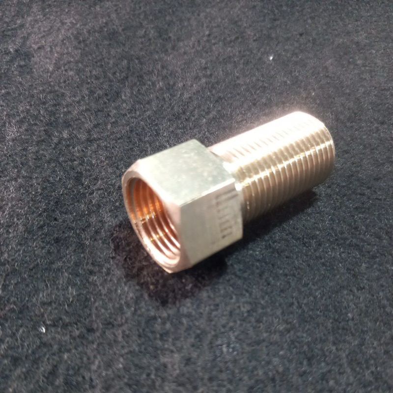 sok nepel kuningan 5 cm connector drat dalam 1/2 inch drat luar 1/2 inch