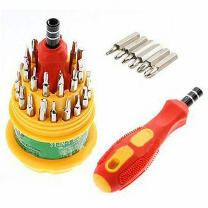 Obeng min / Obeng mini / Obeng set / Obeng Set 31 in 1 / obeng multifungsi / obeng serbaguna / Reparasi Multifungsi Obeng Tool Set Tools Kit PC HP