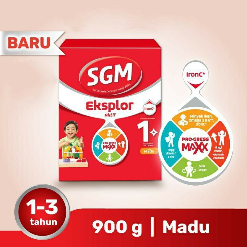 

SGM Eksplor Aktif 1 Plus 1-3 Tahun Vanila dan Madu