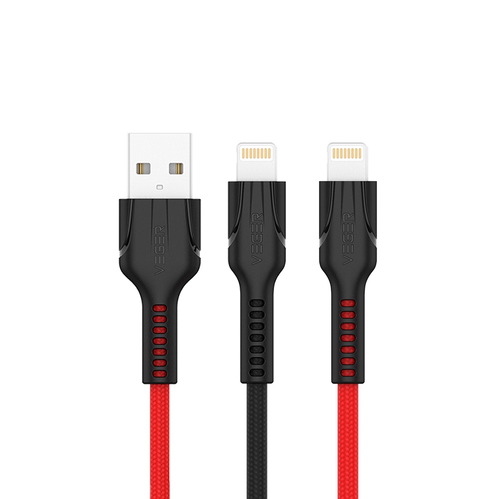 VEGER Durable Kabel Data Cable Lightning iPhone &amp; iPad VP-14 Fast Charging High Speed 1000mm