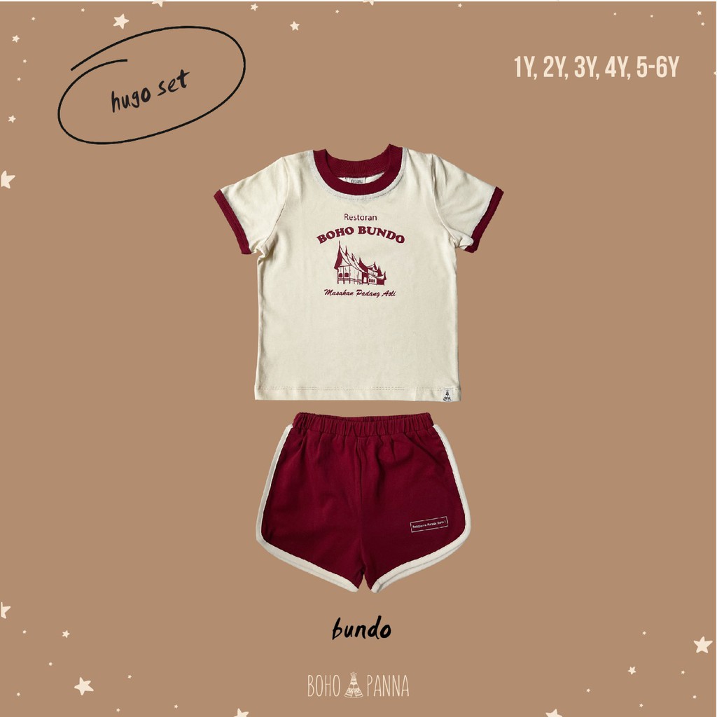 BOHO BABY Hugo Set 0-6 Tahun Setelan Anak Kaos Anak baju anak baju bayi BOHOBABY BOHOPANNA PART 2