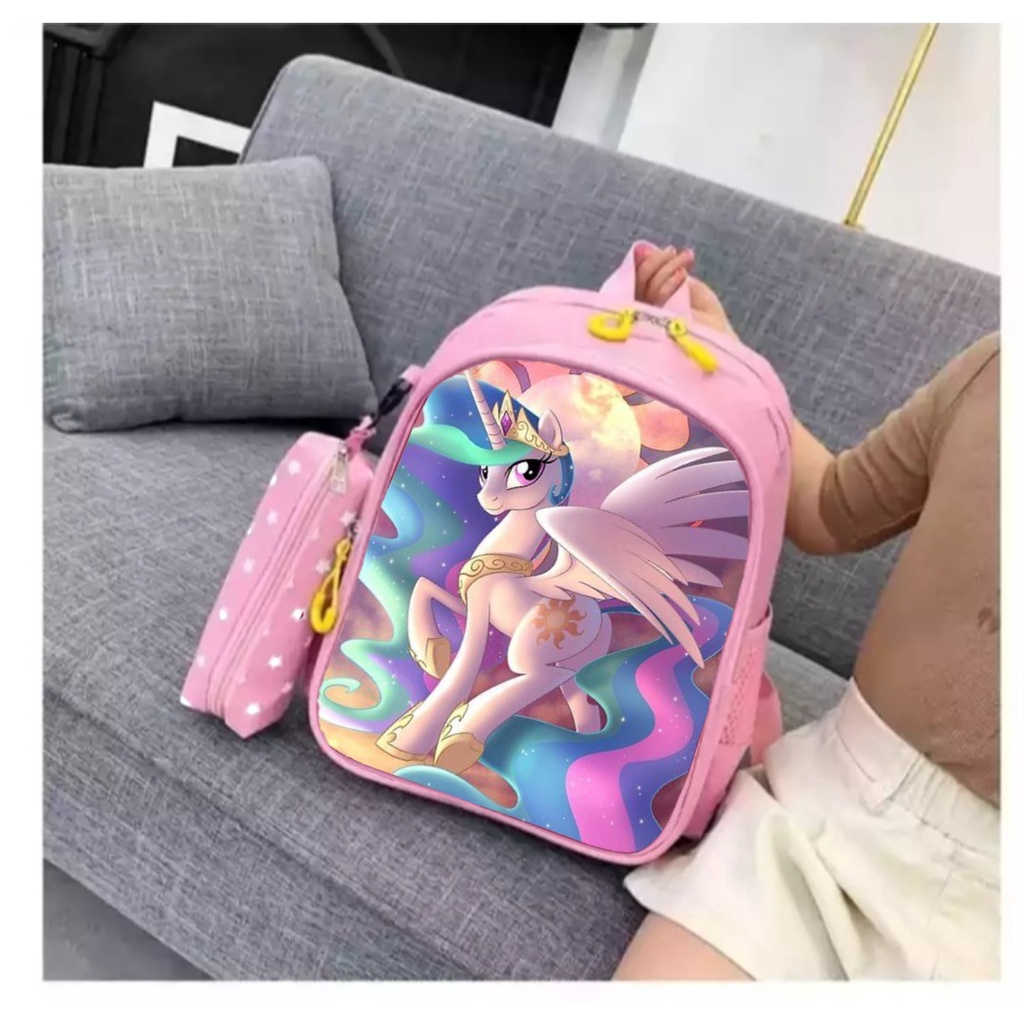 dzakybag - Tas Anak Ransel Sekolah Laki-laki Perempuan SD Tk Smp Motif Kartun FROZEN 2IN1