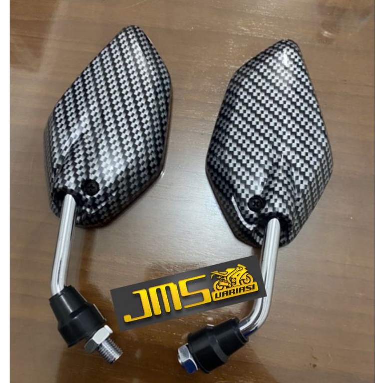 kaca spion carbon tangkai crome model jupiter mini universal mx jupiter vega vixion fizr rxk mio soul xeon mioj soulgt125 nmax aerox lexi freefo