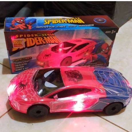 Mainan Mobil-mobilan Spiderman Dan Captain Amerika Bisa Jalan Ada Lampu