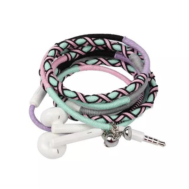 Headset Headphone Earphone Kabel BOHO Bracelet Handmade stereo music