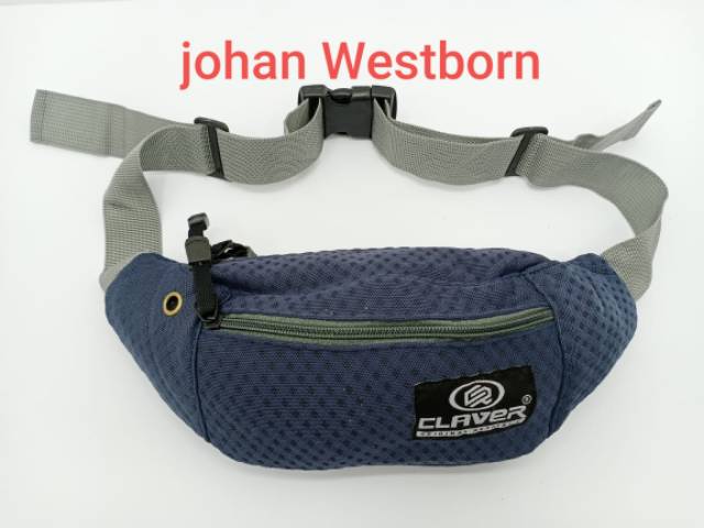 Tas Waist Bag Pria Cleaver rubber Mesh