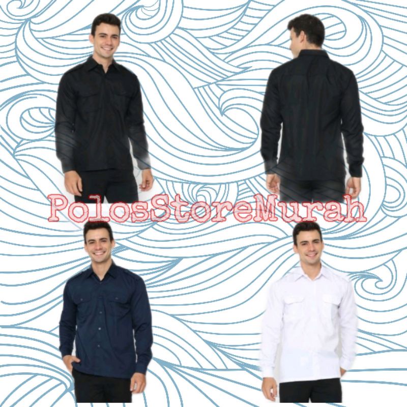 KEMEJA SERAGAM PDL SERAGAM NET TV LENGAN PANJANG Seragam Trans TV, Seragam Net TV, Seragam Hitam