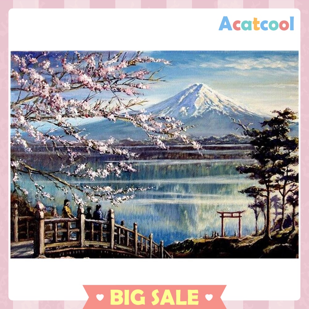 5D DIY Full Drill Diamond Painting Cherry Blossom Cross Stitch Embroidery