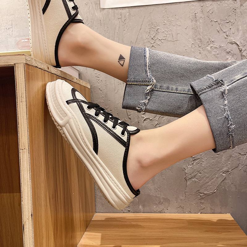 1795 Women Shoes Sepatu Sandal Murah Import Sneakers Kanvas Wanita Kekinian