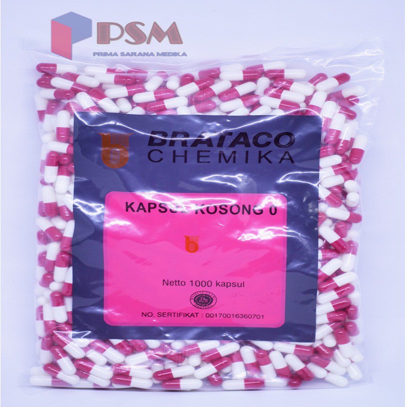 Bungkus / Cangkang Kapsul Kosong - Brataco Uk. 0