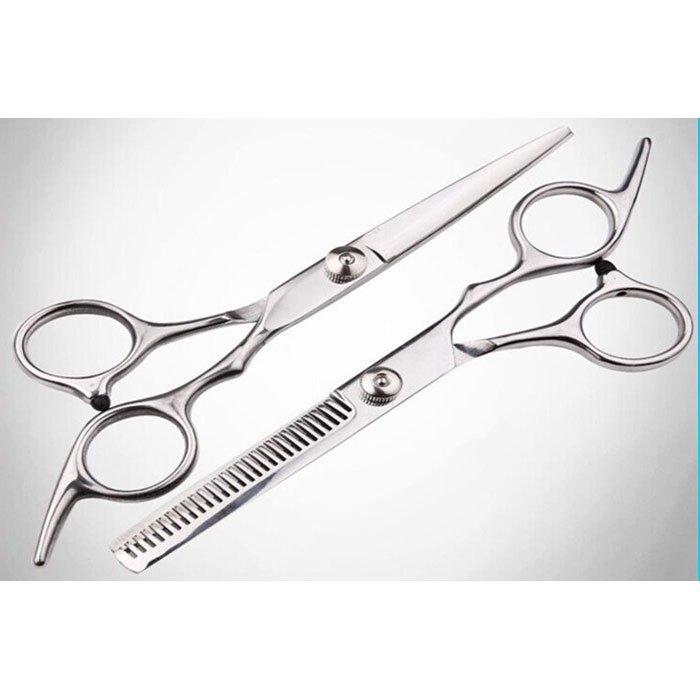 Gunting Rambut Sasak Flat Cut Trim Hairdressing Hair Thinning Scissors Salon Barber Stainless Steel 6 inch