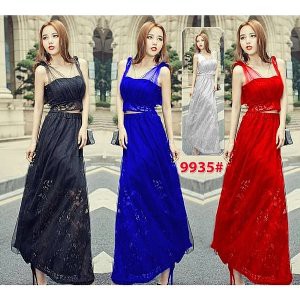 Termurah  Setelan Rok Panjang 9935 Baju Pesta Baju Party Gaun Brukat Impor