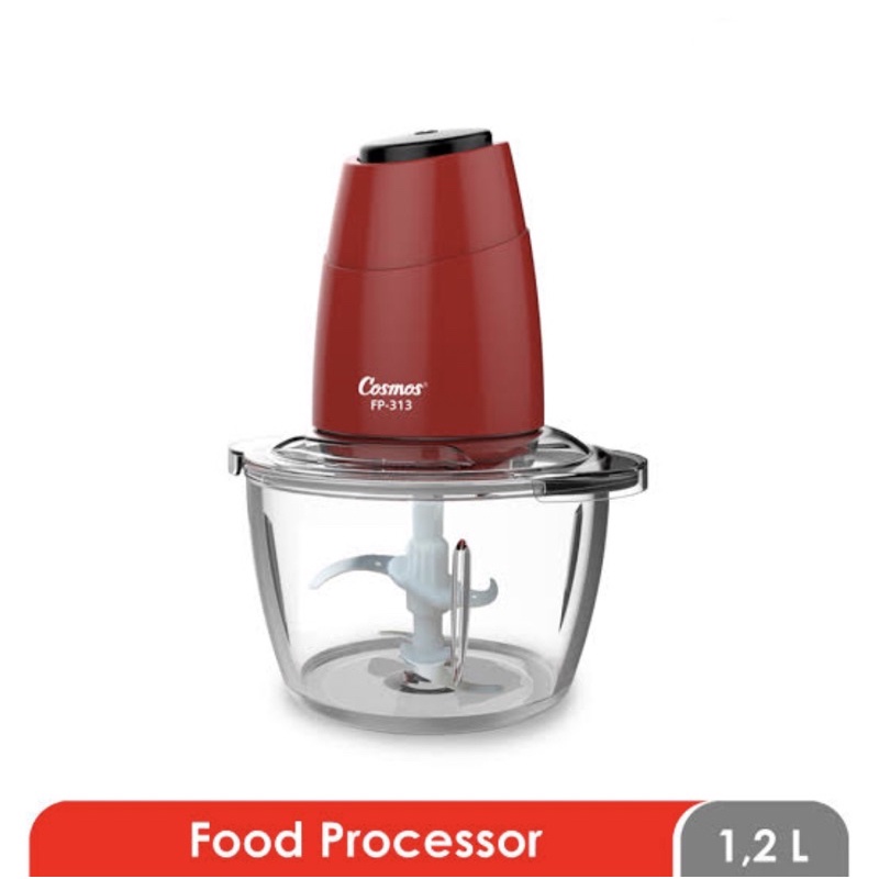 [ Cosmos ] Chopper Food Processor Cosmos Fp 313 - 1.2 L ( Blender Mini Penghalus / Penggiling / Pelumat Makanan )