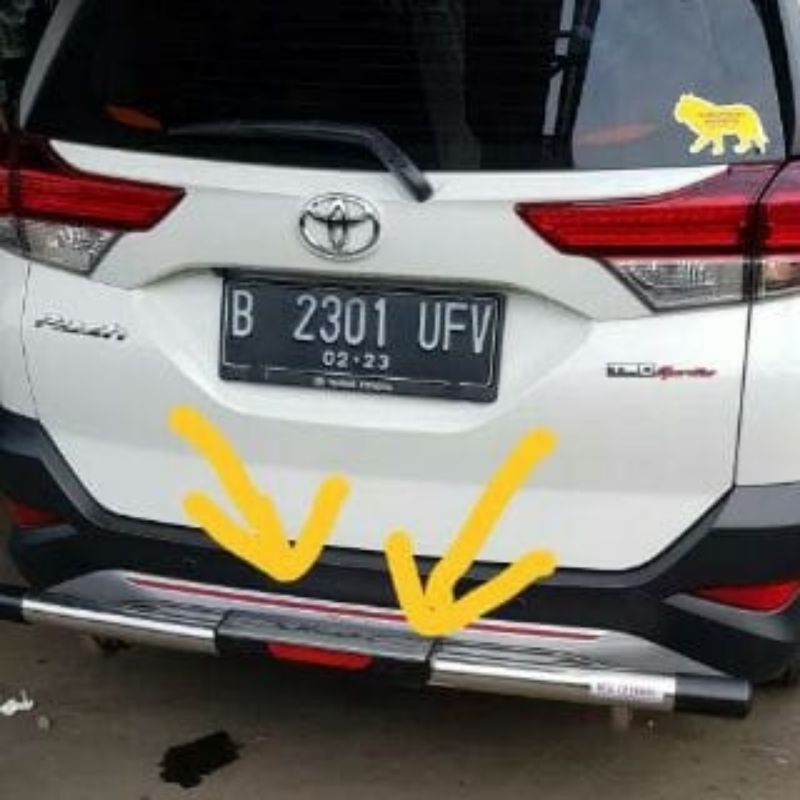 tanduk belakang rush terios all new grand pengaman belakang rush terios terbaru