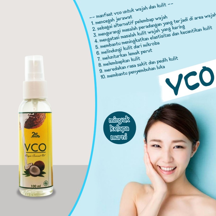 Skin Care Face Oil VCO Minyak Kelapa Murni Anti Penuaan 100ml Spray