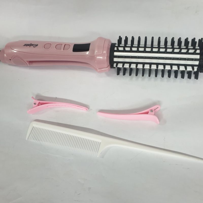 LADYSTAR | Catokan Sisir | LS608 | Pink Putih | Brush Keriting Blow | STARSELLER