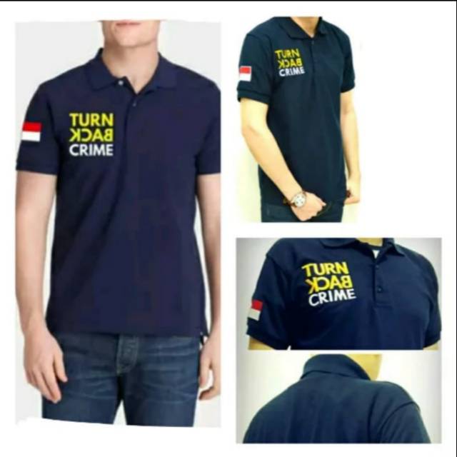 KAOS KERAH TBC NAVY-polo tbc-polo shirt-kaos kerah-polo bordir-polo seragam-kaos pria-kaos cowok