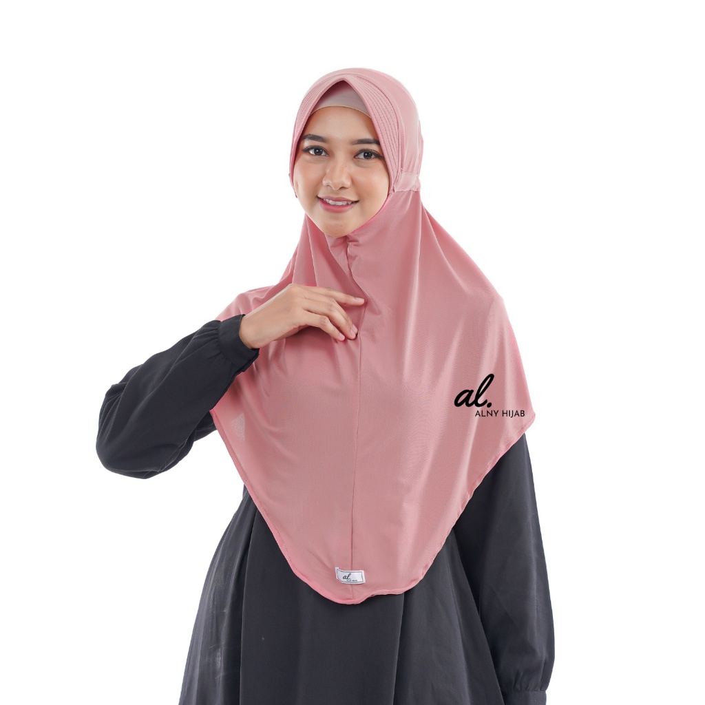 Alny Hijab - Jilbab instan Serut Jumbo / serut polos Jokowi jumbo Jersey syari / Serut Jokowi jumbo Khimar jumbo-1