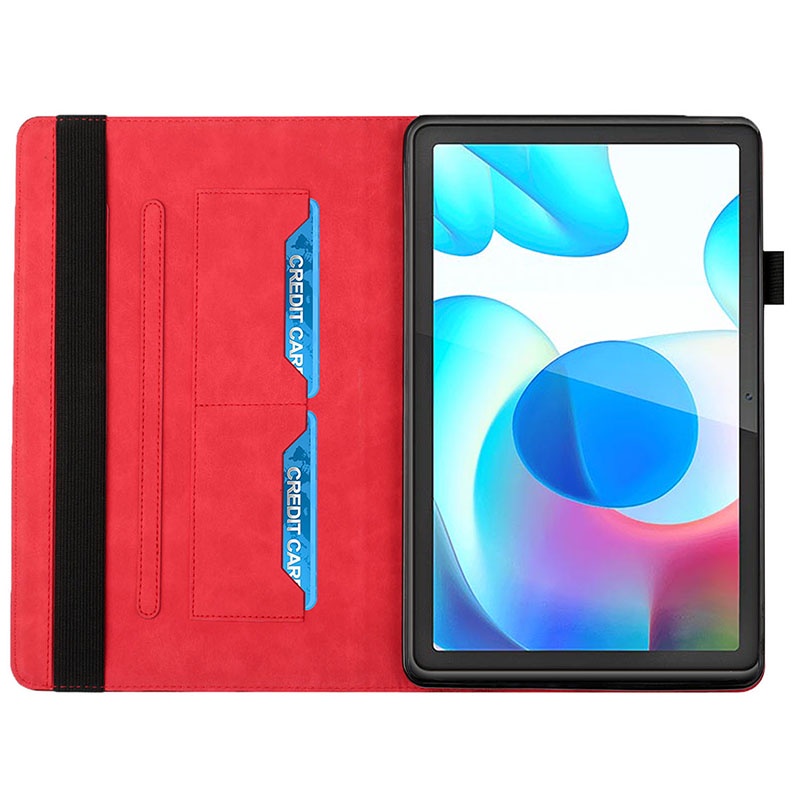 REALME Case Bahan Kulit PU Model Flip Stand Dengan Slot Kartu Untuk OPPO RealmePad 10.4 inch 2021 RMP2102 RMP2103