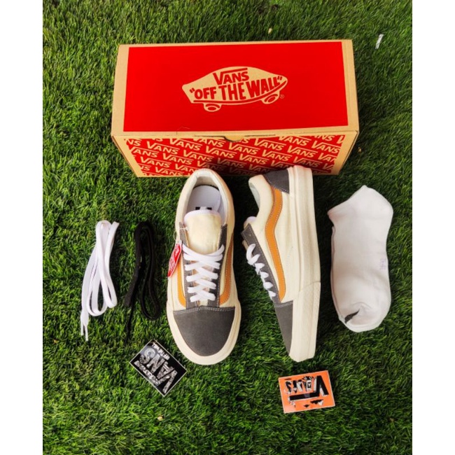 SEPATU PRIA VANSS OLDSKOOL ABU CREAM OG WAFLE DT BNIB MADE IN CHINA PREMIUM IMPORT SEPATU WANITA SEPATU SNEAKERS