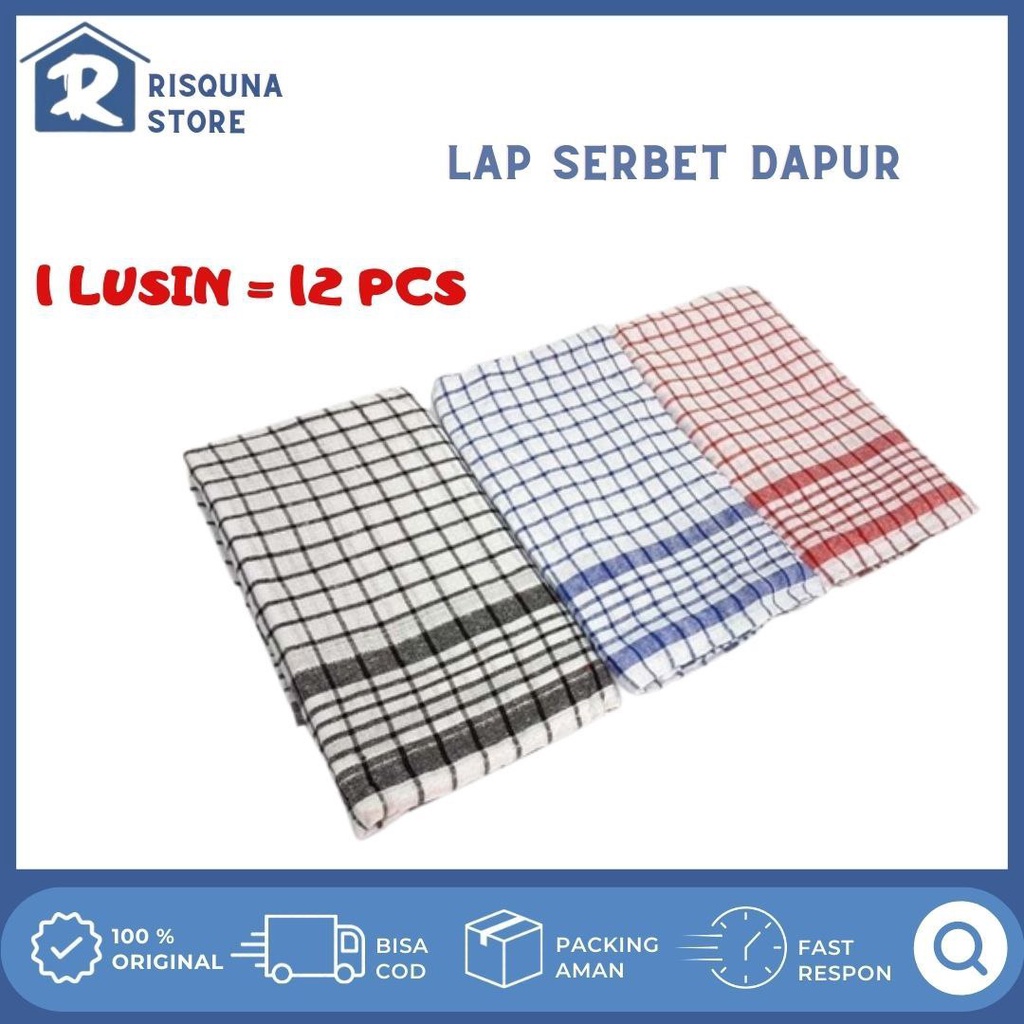 Jual Promo Termurah Lusin Serbet Kain Lap Piring Murah Lap Tangan Isi Lusin Pcs Grosir