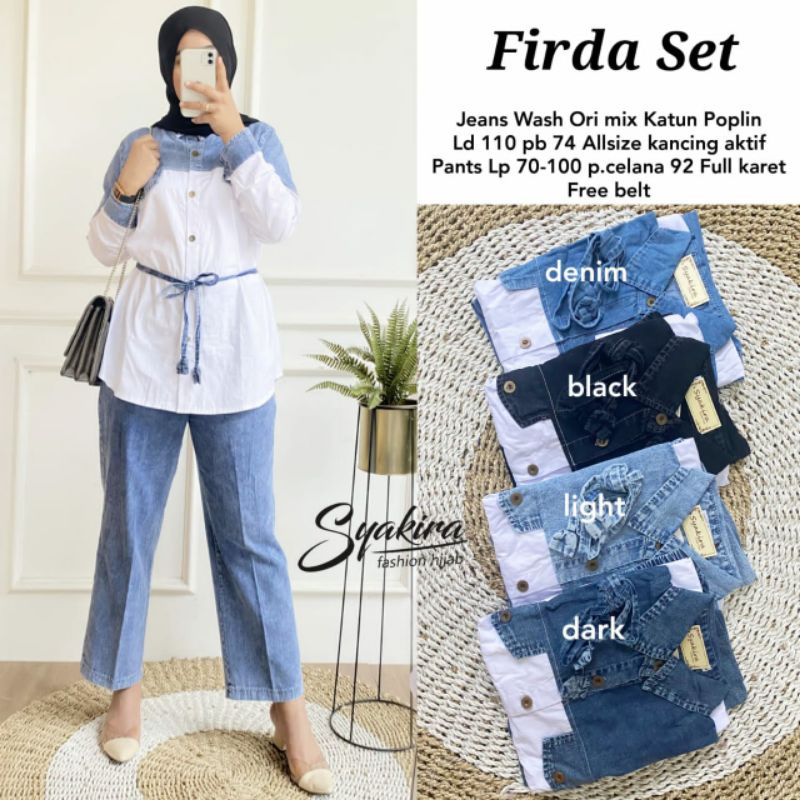 firda set setelan wanita setelana baju celana