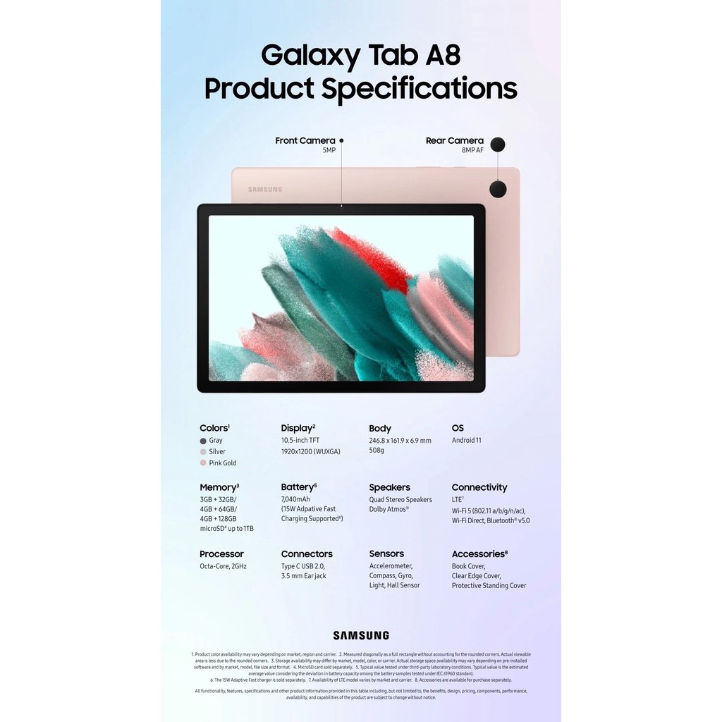Samsung Galaxy Tab A8 Tab A 8 2022 X205 10.5 inch 4/128GB Garansi Resmi SEIN-3