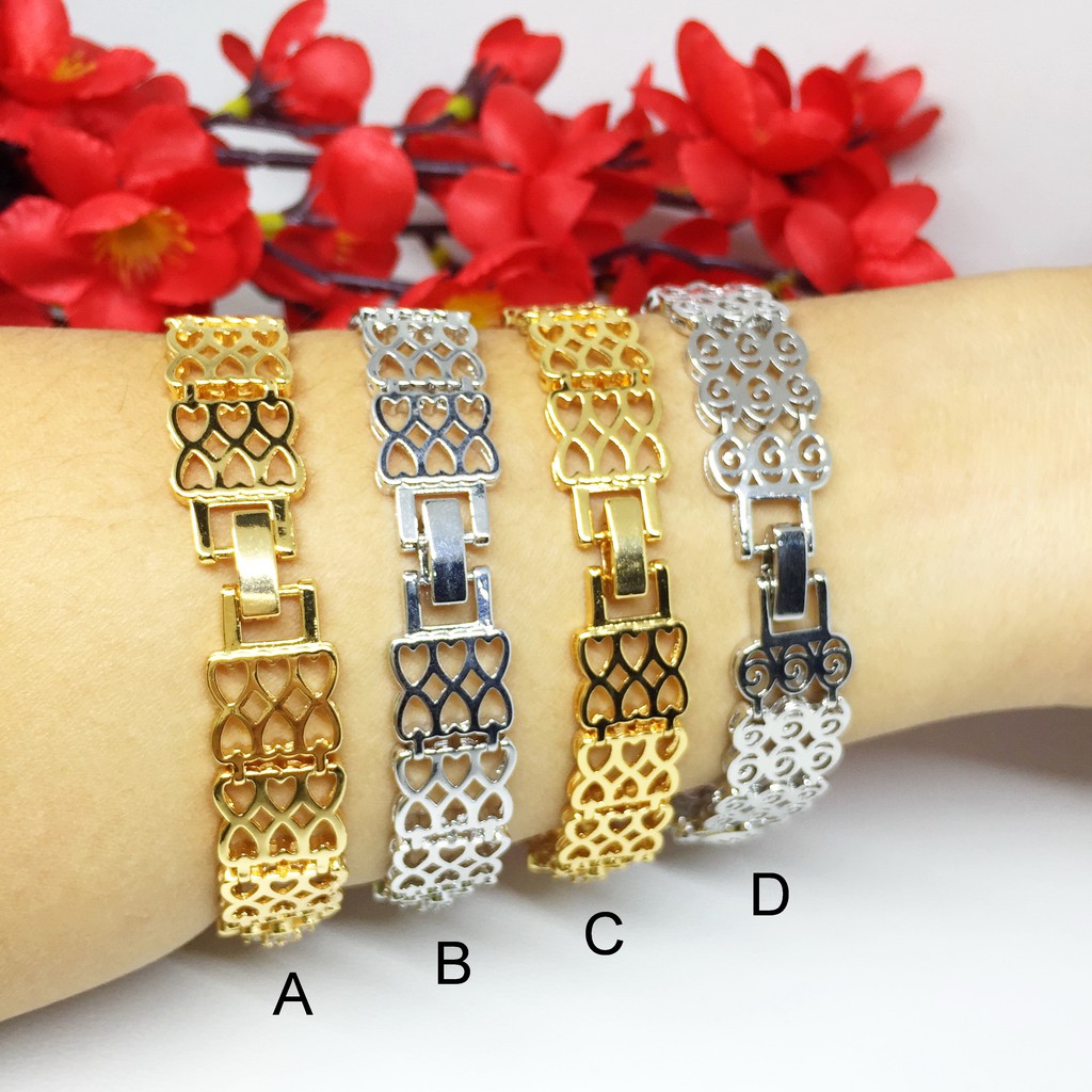 Gelang Pesta Xuping Batu Putih Elegan Lapis Emas - BB428