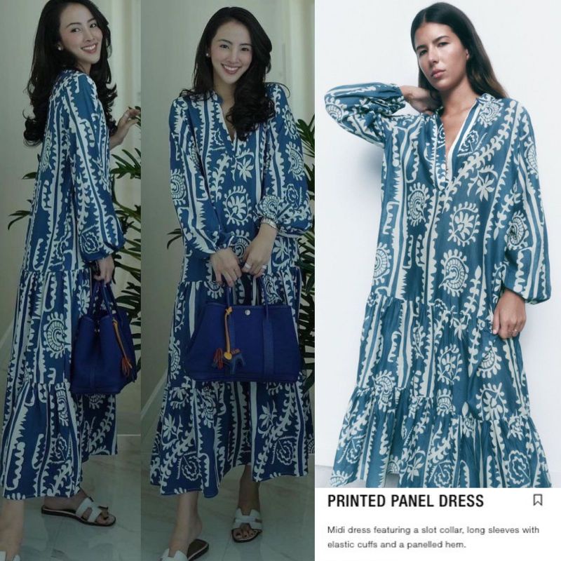 Zr printed maxy Dress