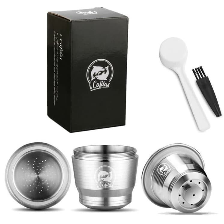 Refillable Capsule Stainless Steel - Tamper for Nespresso Coffee