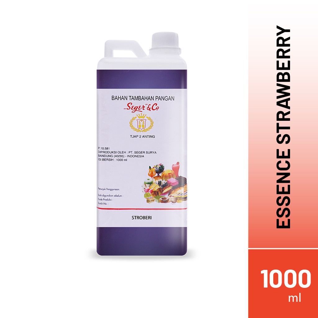 

Seger & Co Strawberry Essence Pasta Perisa Makanan 1 Liter Food Flavors Bahan Tambahan pangan