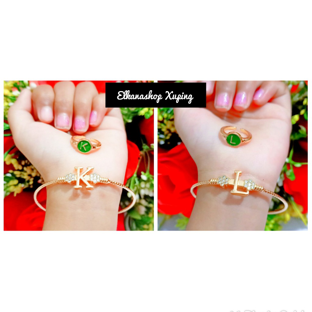 Gelang anak inisial Huruf Free cincin A-Z .Xuping