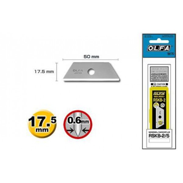 

OLFA RSKB-2 Refill Pisau Cutter RSKB-2/5 (5pcs/pack) Spare Blade for SK-3 SK-4 SK-5 SK-6 SK-9 UTC-1