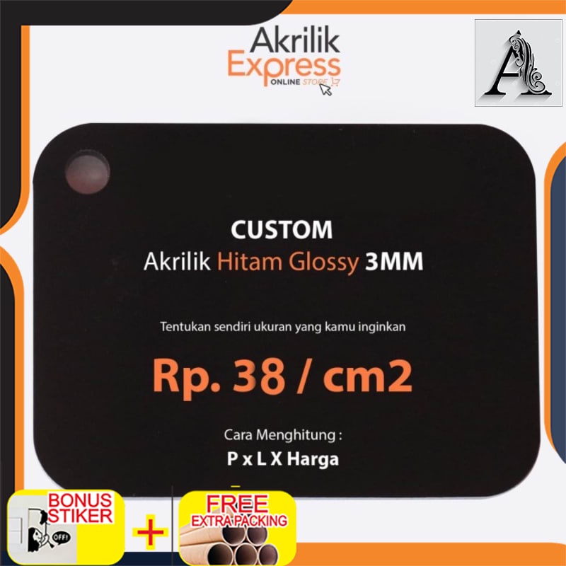 Murah Akrilik potongan / Akrilik lembaran / Akrilik lembaran hitam glossy