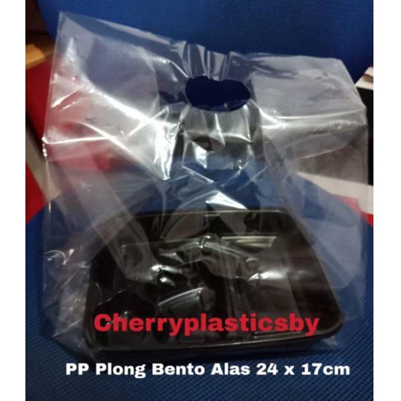 ECERAN PP PLONG Bento Dasar Kotak 24x17 cm Box Cake Dus Dos Tart  Kresek Bening Transparan