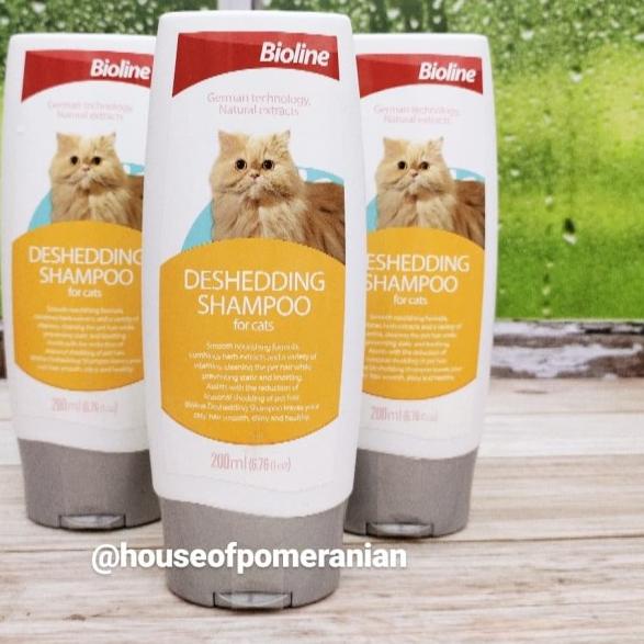 shampo kucing anti rontok. cat shampo deshadding bioline