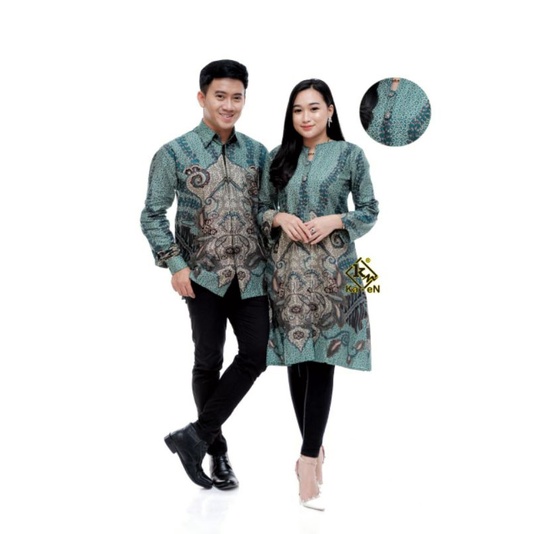 Batik Couple Modern Atasan Tunik Batik Kerja Wanita dan Pria Batik Kantor Wanita Seragam M L XL XXL