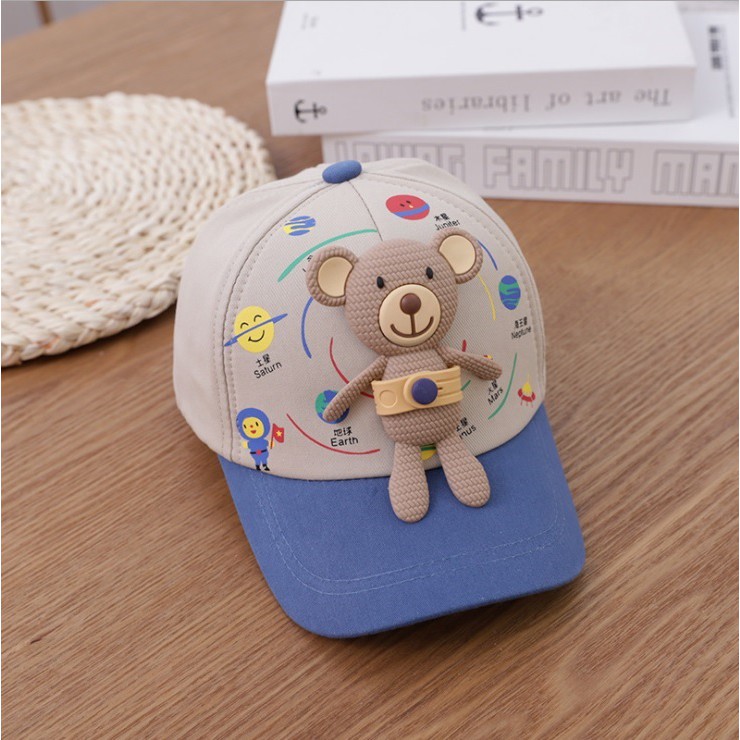 Topi baseball anak import motif teddy bear