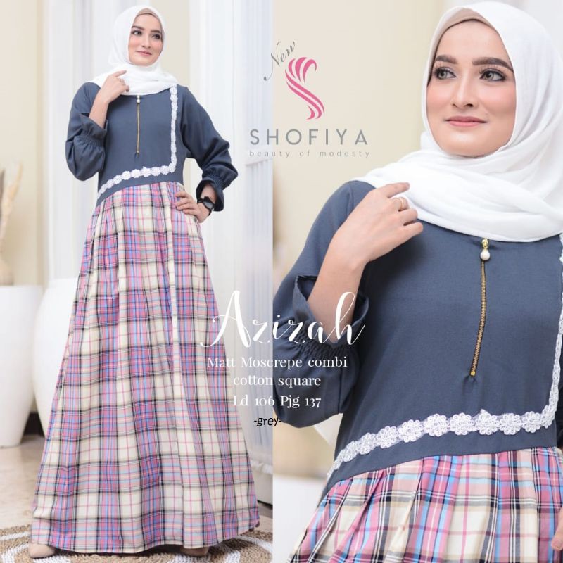 dress wanita/ dress azizah ori shofiya