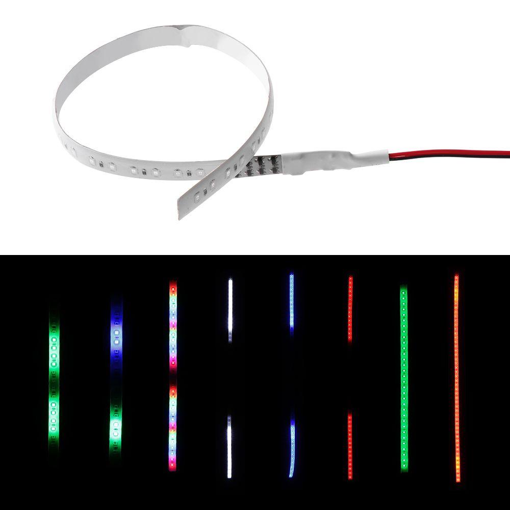 Nanas 2Pcs Neon Strip Light Prcatical DIY 60CM 48LED Strobo Scanner